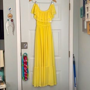 Yellow Boho Dress